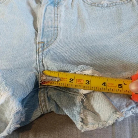 Levi's 501 Denim Shorts High Rise Button Fly Luxor - Picture 5 of 15